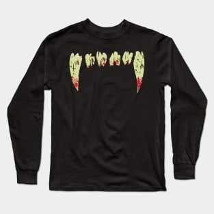 Bite Me! Bloody Werewolf Fangs Long Sleeve T-Shirt